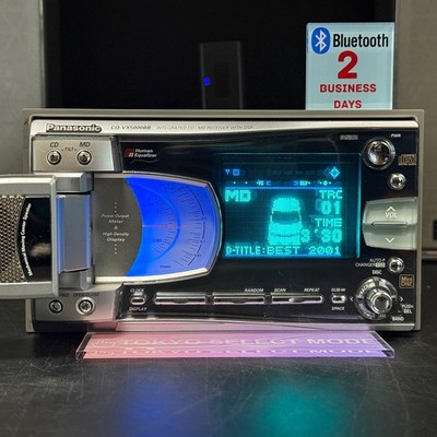 Panasonic CQ-VX5000BB 2DIN Car Audio CD MD Player Added Bluetooth