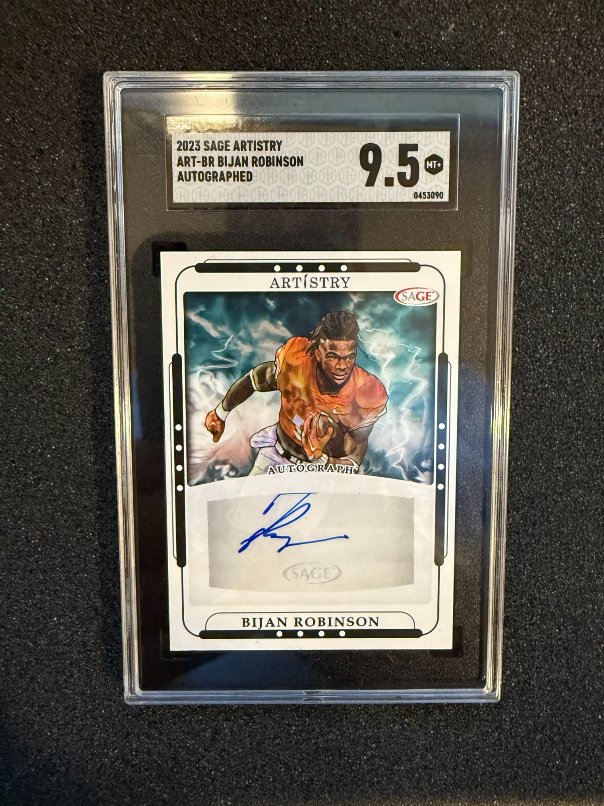 Bijan Robinson Sage Artistry Autographs #ARTBR Gold