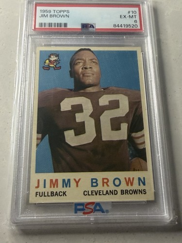 Topps 1959 Jim Brown Cleveland Browns #10  PSA 6