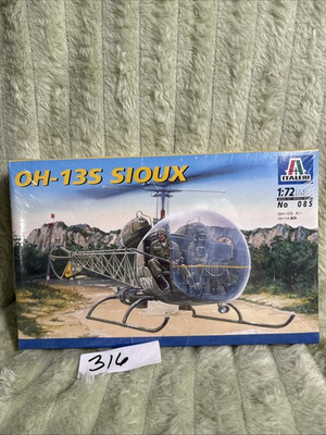 #ad Italeri OH 13S Sioux 1 72 Scale Helicopter Kit #085 Sealed Kit $28.99