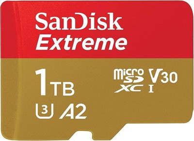 SANDISK 1TB Extreme microSDXC UHS-I Memory Card with Adapter - C10, U3, V30