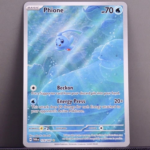 Pokemon Phione 175/167 Illustration Rare IR Twilight Masquerade NM