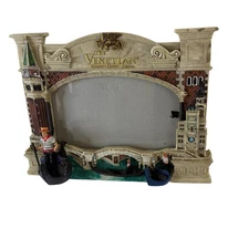 Vintage The Venetian Las Vegas Casino Resort 3D Gondola Picture Photo Frame EUC