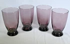 Set of 4 Vintage Anchor Hocking Amethyst Purple Drinking Glasses Tumblers