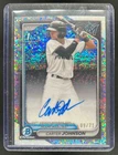 2024 Bowman Draft Carter Johnson Chrome Auto Sparkles Refractor 1st #/71 Marlins