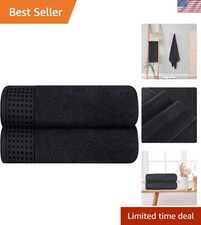 100 Cotton 2 Pack Oversized Bath Towel Set 28x55 Inches, Ultra Soft Highly A...