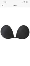 NuBra Basic Feather-Lite Adhesive Bra Black F700 Size C