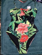 NEW Ladies Size uk 8 Swimsuit Brand New With Tags Soft Padded Cups With Straps