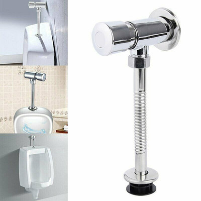 1x Urinal Toilet Flush Valve Button Type Manual Delay Automatic Shutoff New