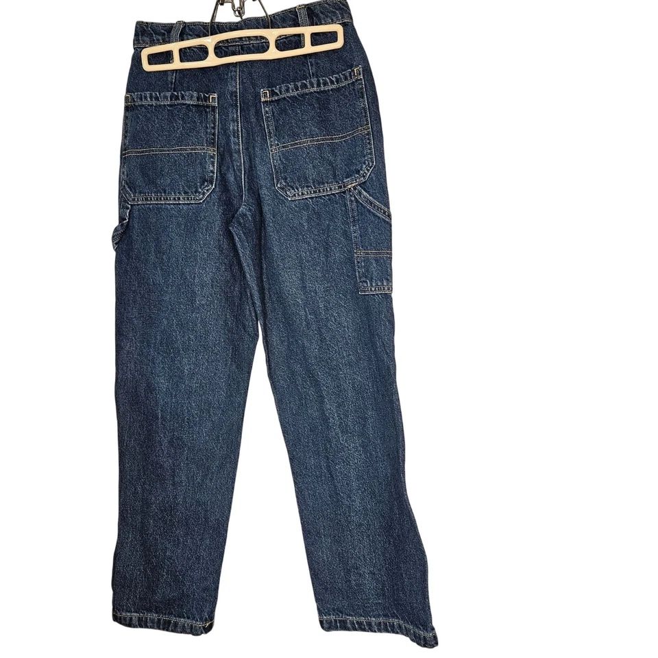 Boys Old Navy high rises relaxed fit adjustable waist denim cargo jean pant S12 - Image 2 of 4