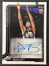 2025-26 Topps Flagship Real One #TFRR-AB Ace Bailey RC Rookie Auto Jazz