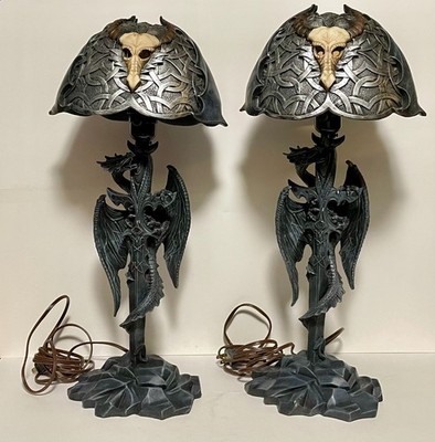 21'' ACK Dragon Lamps - Pair of Matching Lamps