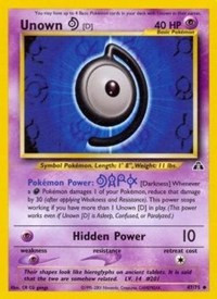 Pokemon Unown D (47/75) Neo Discovery NM