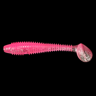 40/100Pcs Ribbed Paddle Tail Swimbaits Bass Trout Soft Plastic Fishing Lure Bait