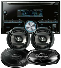 2x Pioneer 6x9"  2x 6.5 Speakers Double DIN CD/MP3 Bluetooth Car Receiver 75xW