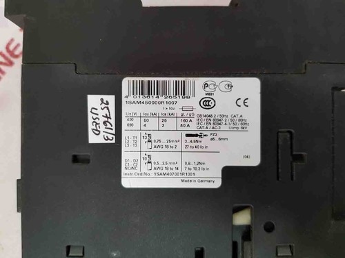 ABB ms450 1sam450000r1007 manual motor protector - Picture 6 of 7