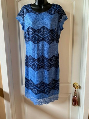 sharagano lace dress