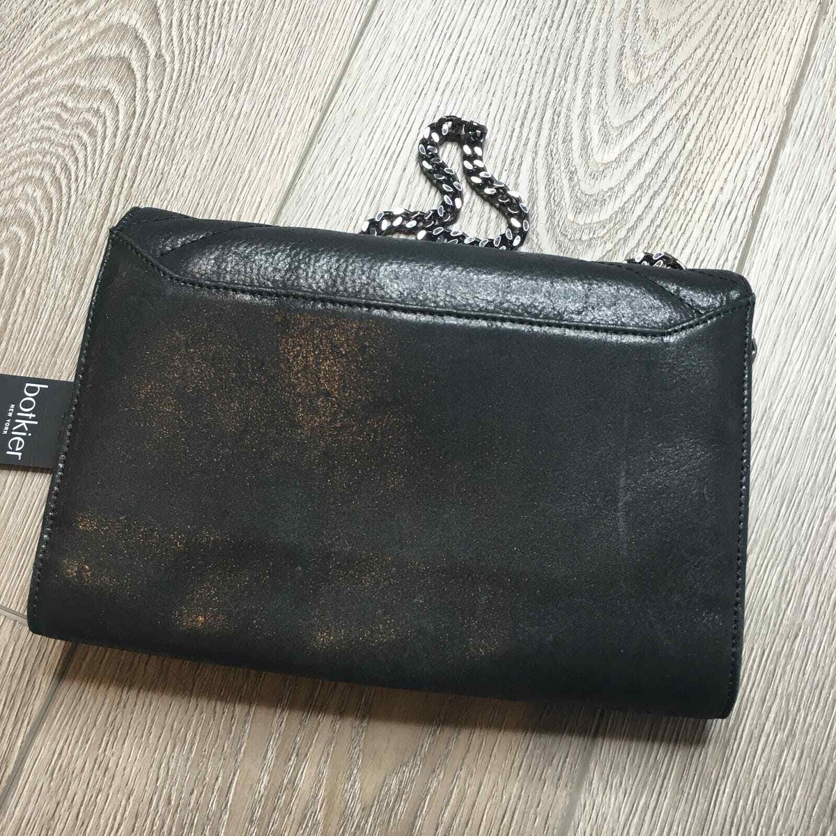 BOTTER 6017AJ006WHITETONALSTRIPE 関税送料込 NWT Botkier Soho Quilted Chain Strap Crossbody Wallet Purse