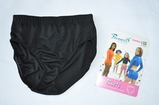 NEW Pizzazz Girl's Youth Large 12-14 Black Cheer Dance Brief Trunk Underpants