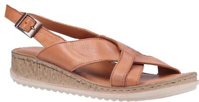 Hush Puppies Elena hellbraune Sandale Damen Sommer Leder