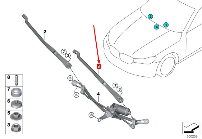 NEU BMW 7 G11 VORNE LINKS WISCHERARM 61617357303 7357303 | eBay