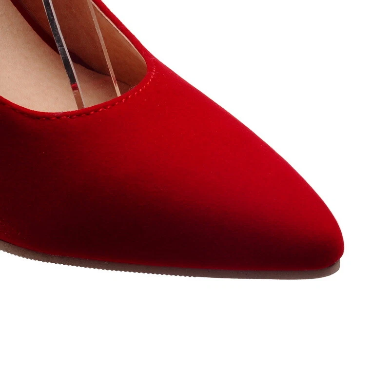 Womens Ankle Strap Heels Pointed Toe High Stiletto Sexy Party Buckle Pumps Shoes - Image 3 of 4