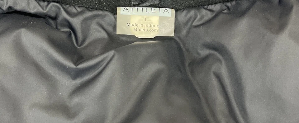 Chaleco acolchado Athleta rosa/negro cachemir/floral para mujer L Foto 2 de 4