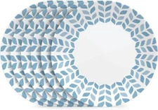 Corelle Global Collection Vitrelle 6-Piece Dinner Plate Set, Triple Layer Recycl