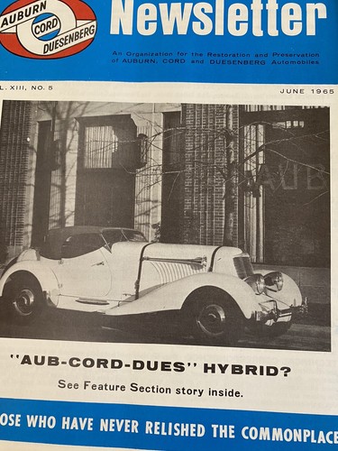 Auburn Cord Dusenberg Club Vintage Lotto 10 Newsletter Gennaio-Dicembre Completo 1965 - Foto 8 di 13