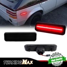 Smoked Lens Red LED Rear Side Marker Signal Lights For 1971-1976 Dodge Coronet