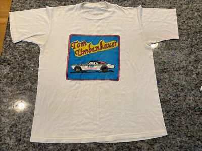 VNTG 1980s Single Stitch Racing NASCAR Late Model Street Stock Race Car Sz Large