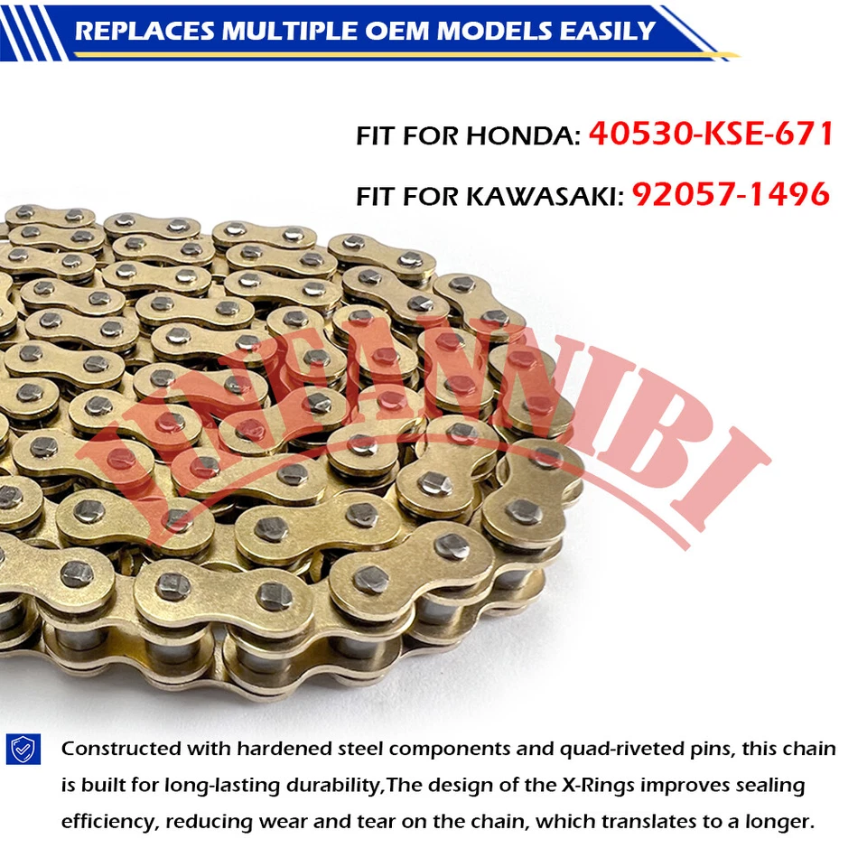 Gold 420 X-Ring Chain 120 Links & Connecting Master Link for Yamaha DT50 1988-90 Foto 3 de 4