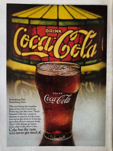 Vintage 1968 Coca Cola original color ad