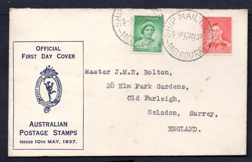 Australia - 1937 KGVI Definitives First Day Cover