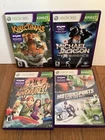 Lot of 4 Xbox 360 Kinect Games Motionsports Adventures Kinectimals Jackson
