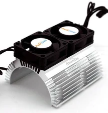 Powerhobby Heat Sink w Twin Turbo High Speed Cooling Fans 1/8 Motors Silver