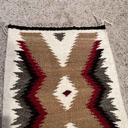 Vintage Navajo Teppich Wolle Weben Blitz Wolke Design Decke - Bild 3 von 19