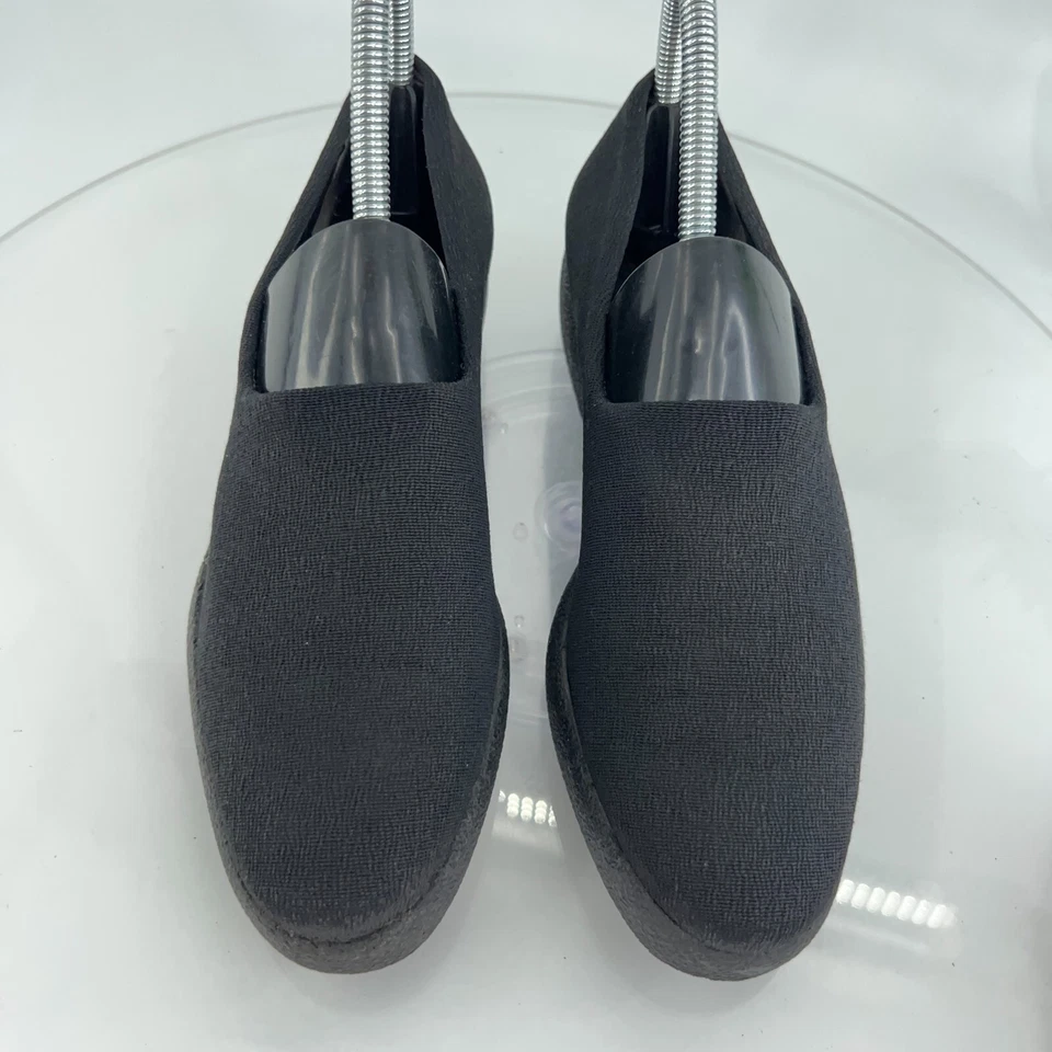 Mocasín Robert Clergerie Fretchyb Talla 6.5 Negro Tela Elástica Zapatos Cómodos Foto 4 de 4