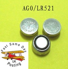 2 Battery Alkaline Cell Coin AGO alkso known as LR521 just the number you want