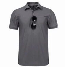 Mens Polo Shirts Short Sleeve Casual Quick Dry Team Tactical Combat Work Golf