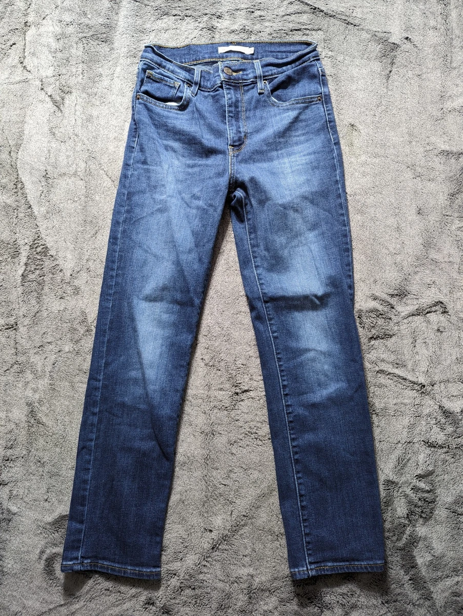Levi's 724 straight crop jeans top