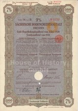 116851, 7% Gold-Hypothekenpfandbrief S&auml;chsische Bodencreditanstalt Dresden 2000