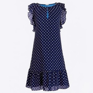 j crew navy polka dot dress