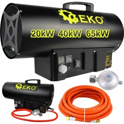 GEKO Riscaldatore a gas radiatore a gas ventilatore a gas cannone a gas 20kW 40kW 65kW termostato NUOVO!!!