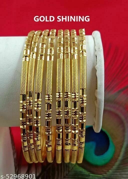 Gold plated brass bangles deals