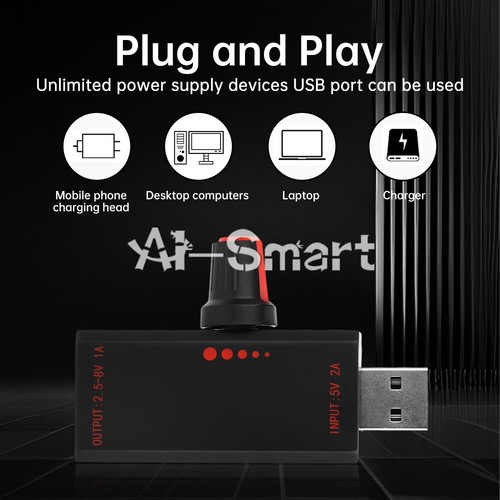 5W DC5V 2A Fan Controller Stepless Speed Control w/ Switch USB Protection Type-C - Picture 11 of 24