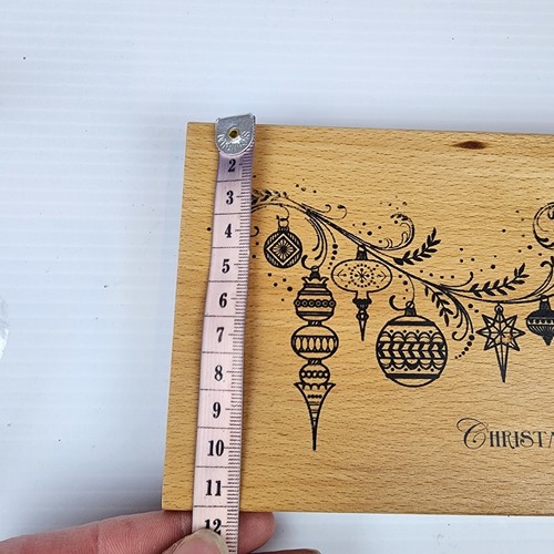 Papermania Craft Rubber Stamp Wood Vintage A Christmas Carol Bauble Decoration - Picture 5 of 6