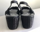 DONALD J Pliner “Kiwa” Size 8.5M Black Mesh Elastic Slingback Wedge Sandals — photo 5