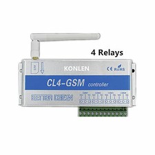 4 Relay of GSM Controller SMS Call Remote Control Switch ON OFF Garage Door Gate