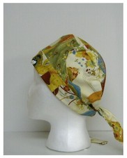 Cap Surgical Hat floral Nurse Doctor Scrub Medical Cotton Chef Kitchen